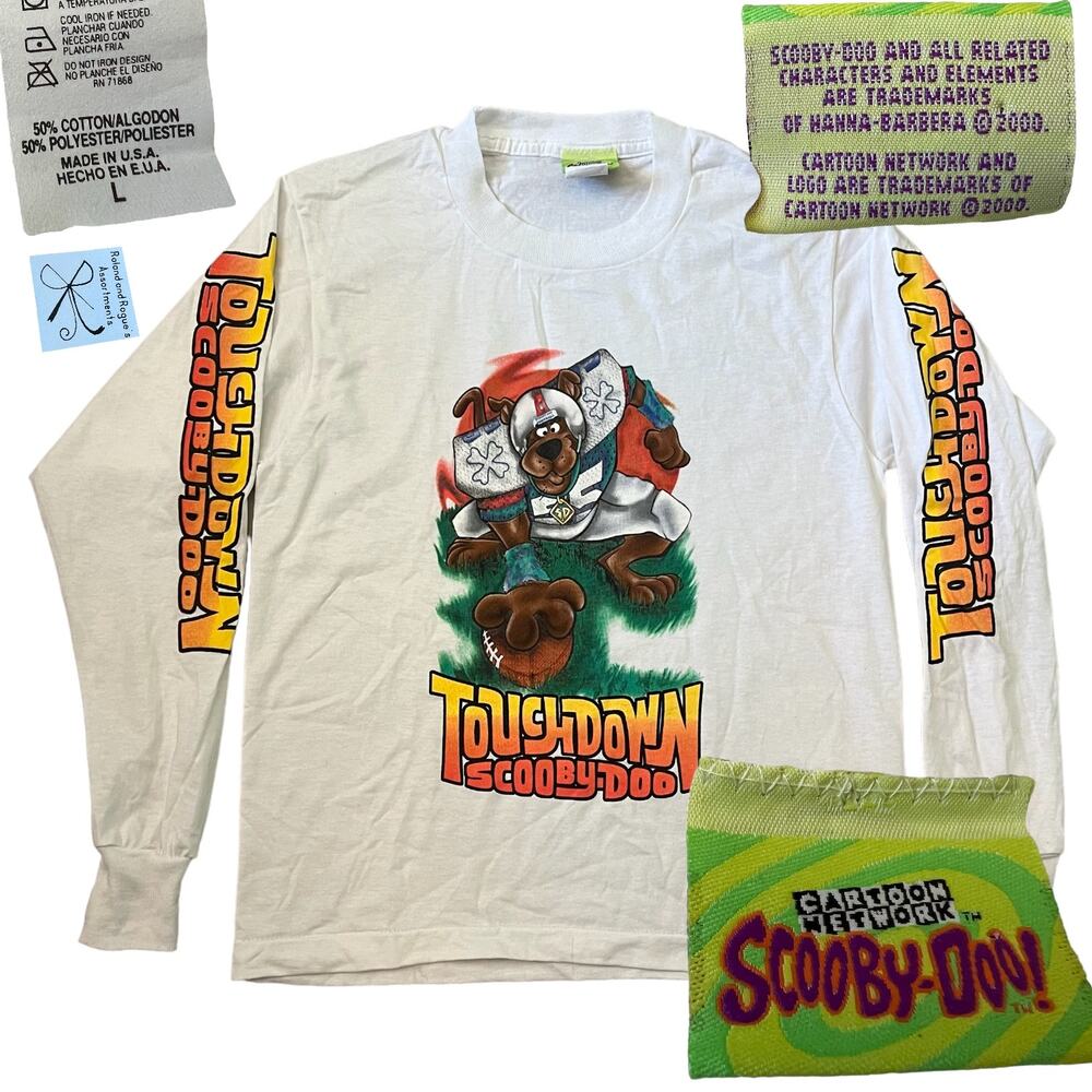 Cartoon Network Scooby-Doo 2000 Football T-Shirt Kids Sz L
